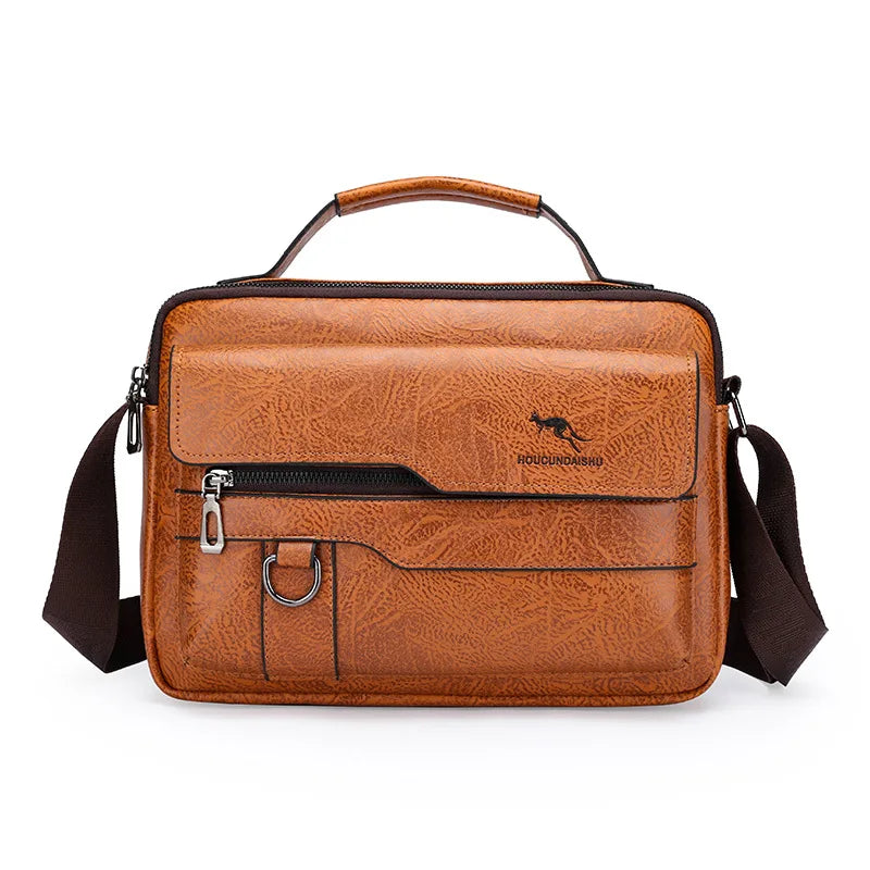 PU Leather Briefcase Hand Bag - 2 - gn | ONEFY.SHOP
