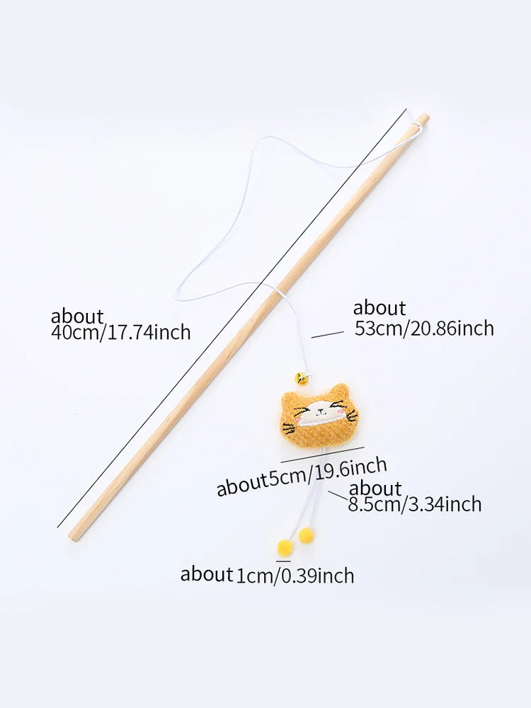 Cat Toy Wooden Pole with Bell - 9 - ps | ONEFY.SHOP