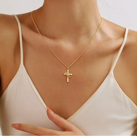 Rotatable Crown Cross Pendant Necklace - 8 - js | ONEFY.SHOP