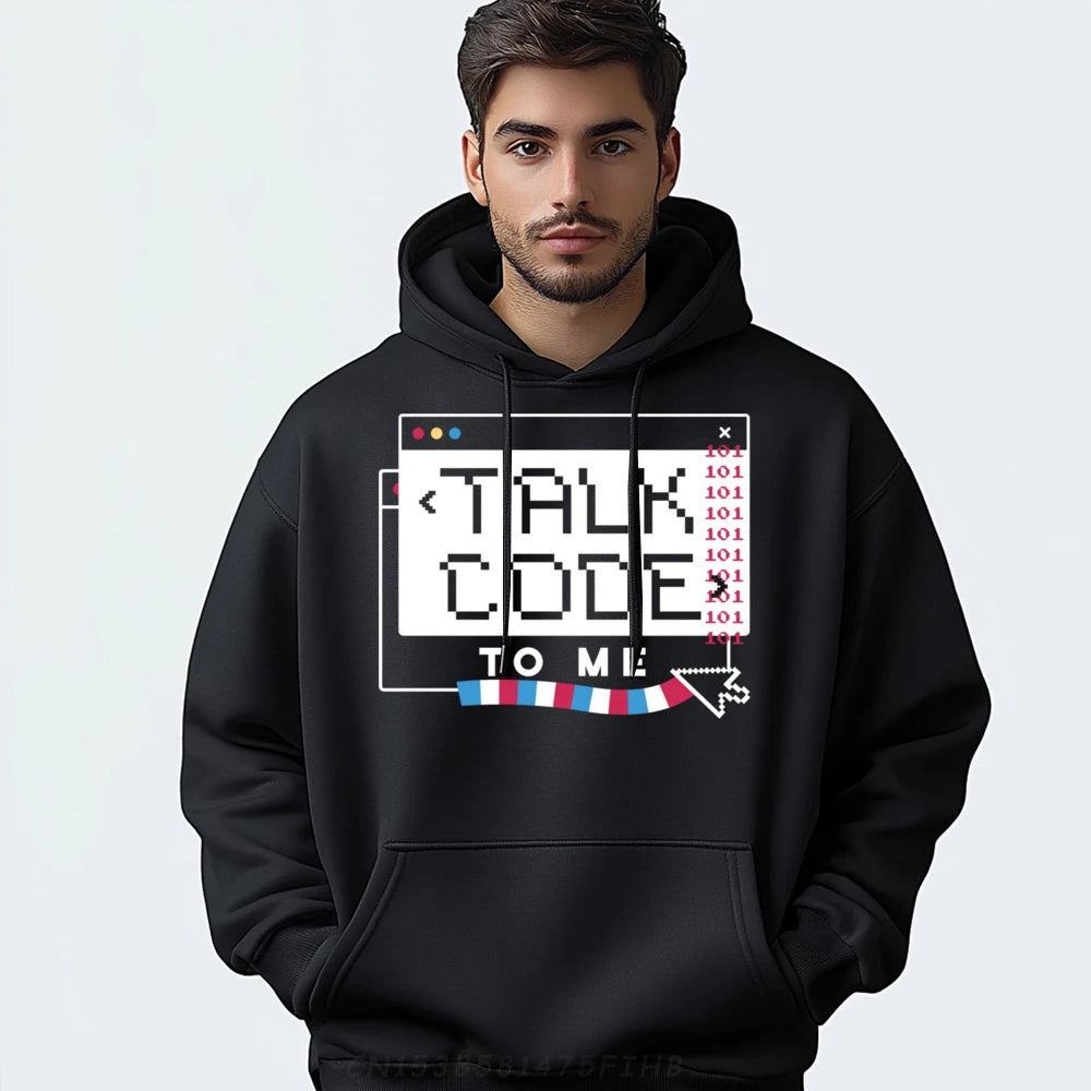 Talk Code To Me" Retro Terminal Graphic Hoodie - 2 - ps  | ONEFY.SHOP