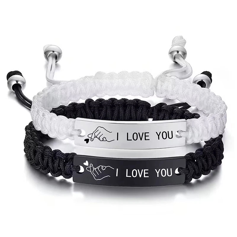 I Love You" Matching Couple Bracelets - 7 -  rs | ONEFY.SHOP