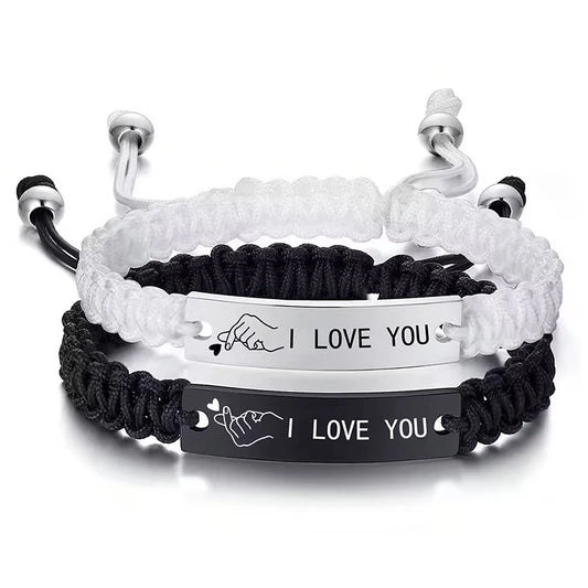 I Love You" Matching Couple Bracelets - 7 -  rs | ONEFY.SHOP
