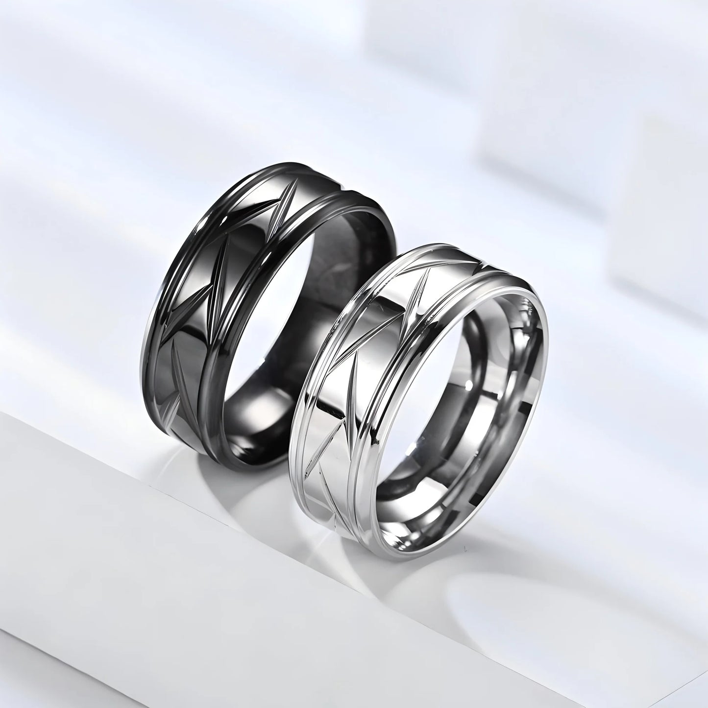 Modern Geometric Pattern Ring