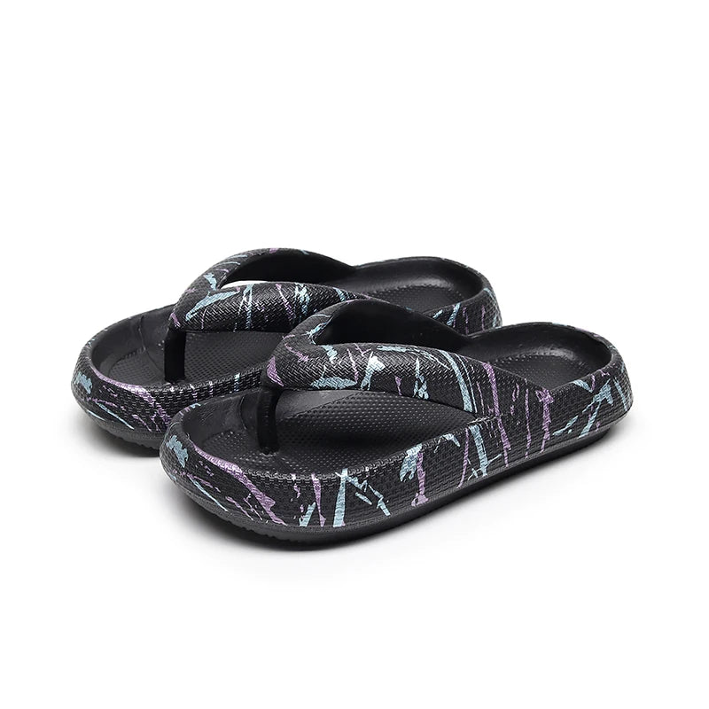 Patterned Platform Thong Flip-Flop - 2 - gn  | ONEFY.SHOP