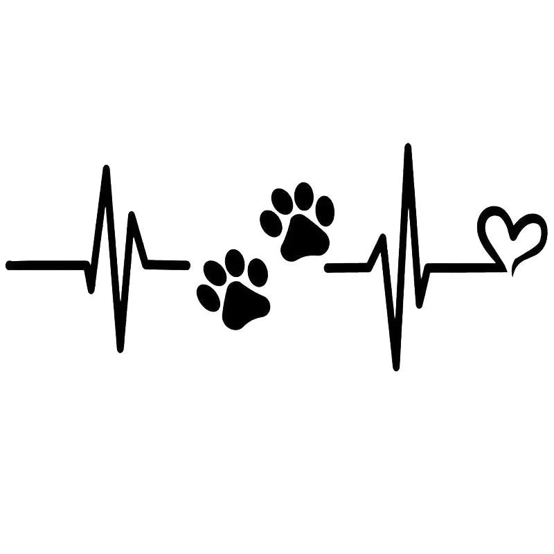 Heartbeat Love Dog Sticker - 3 - cs | ONEFY.SHOP