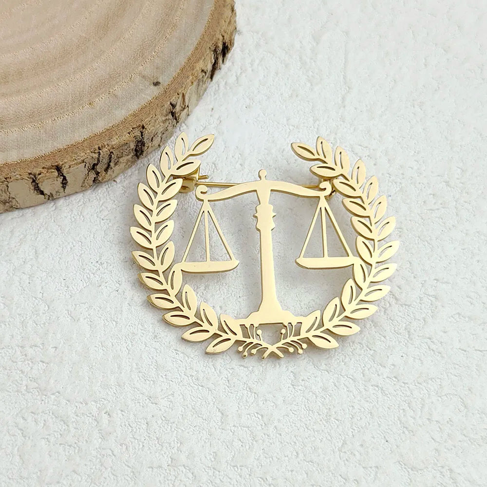 Justice Balance Lapel Pin - 2 - aw | ONEFY.SHOP