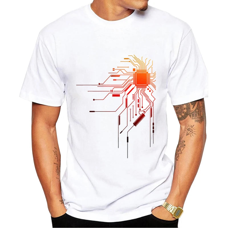 Abstract Circuit Board CPU T-Shirt - 2 - ps | ONEFY.SHOP