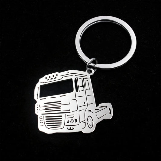 Semi-Truck Outline Keychain - 3 -  ts | ONEFY.SHOP