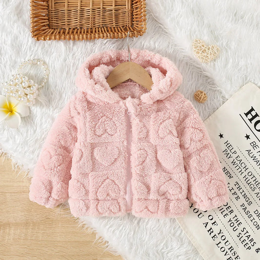 Baby Girl Fleece Jacket - 9 - kn | ONEFY.SHOP