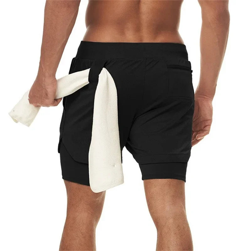 2-in-1 Men's Quick-Dry Training Shorts - 4 - fs | ONEFY.SHOP