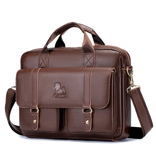 Leather Briefcase - 2 - aw | ONEFY.SHOP