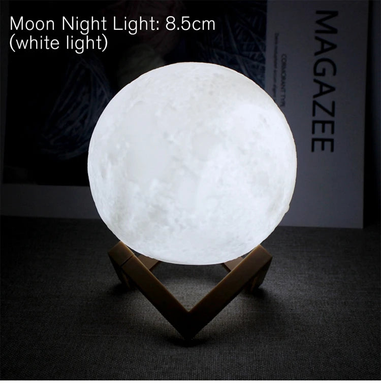 3D Textured Lunar Night Light - 7 -  rs | ONEFY.SHOP