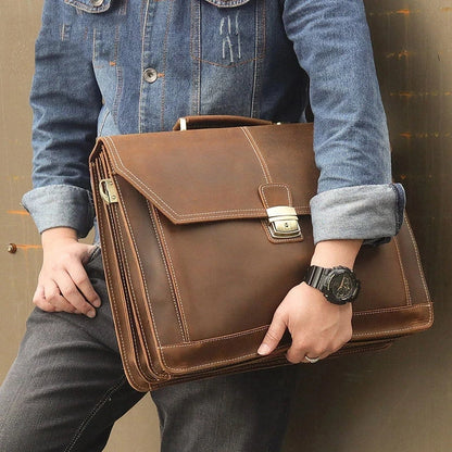 Men's Business Briefcase With Lock - 2 - aw  | ONEFY.SHOP