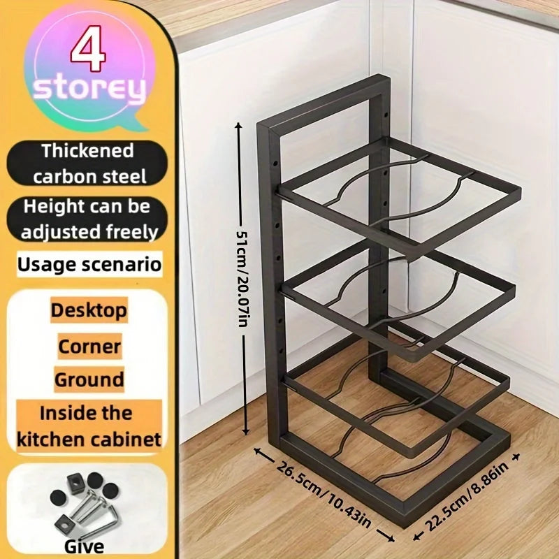 Adjustable Pot Rack Organizer - 6 - oe | ONEFY.SHOP