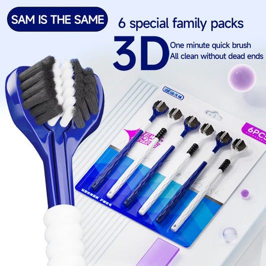 3D Triple-Sided Soft-Bristle Toothbrush - 4 -  fh | ONEFY.SHOP