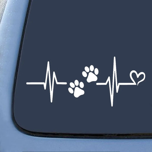 Heartbeat Love Dog Sticker - 3 - cs | ONEFY.SHOP