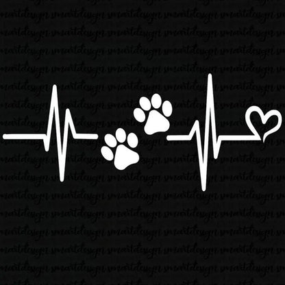 Heartbeat Love Dog Sticker - 3 - cs | ONEFY.SHOP