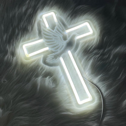 Cross Neon Sign “Jesus Lights” - 8 -ht | ONEFY.SHOP