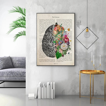 Brain Flower Anatomy Art - 2 - ds  | ONEFY.SHOP