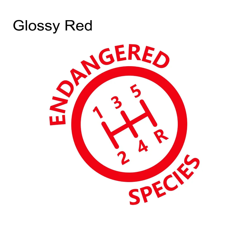 Endangered Species" Manual Transmission Decal - 3 -  ts | ONEFY.SHOP