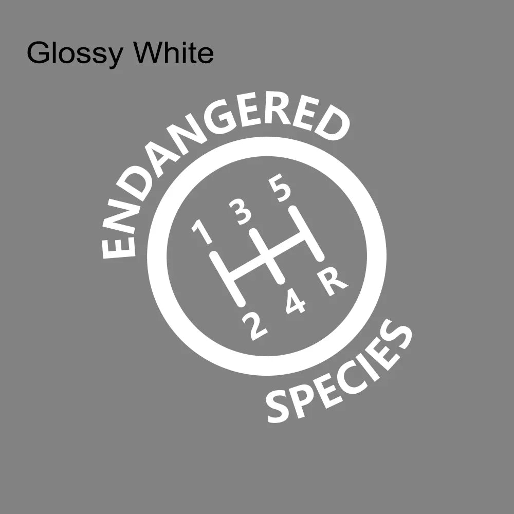 Endangered Species" Manual Transmission Decal - 3 -  ts | ONEFY.SHOP