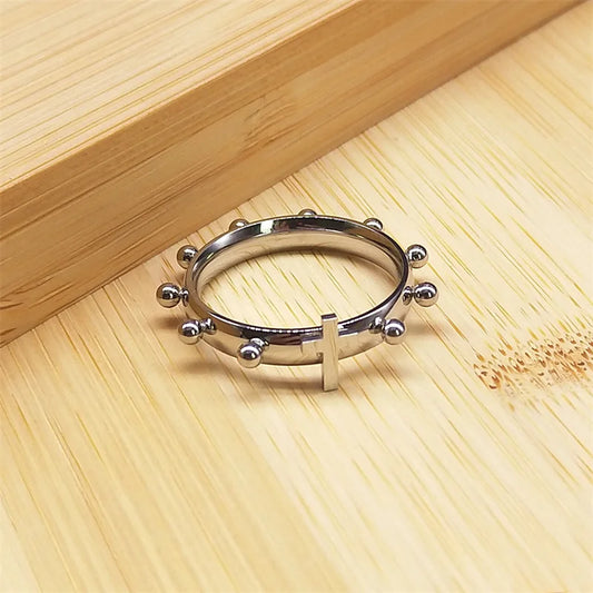 Catholic Cross Ring - 8 - js | ONEFY.SHOP