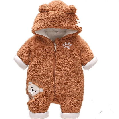 Bear Embroidered Baby Jumpsuit - 9 - kn | ONEFY.SHOP