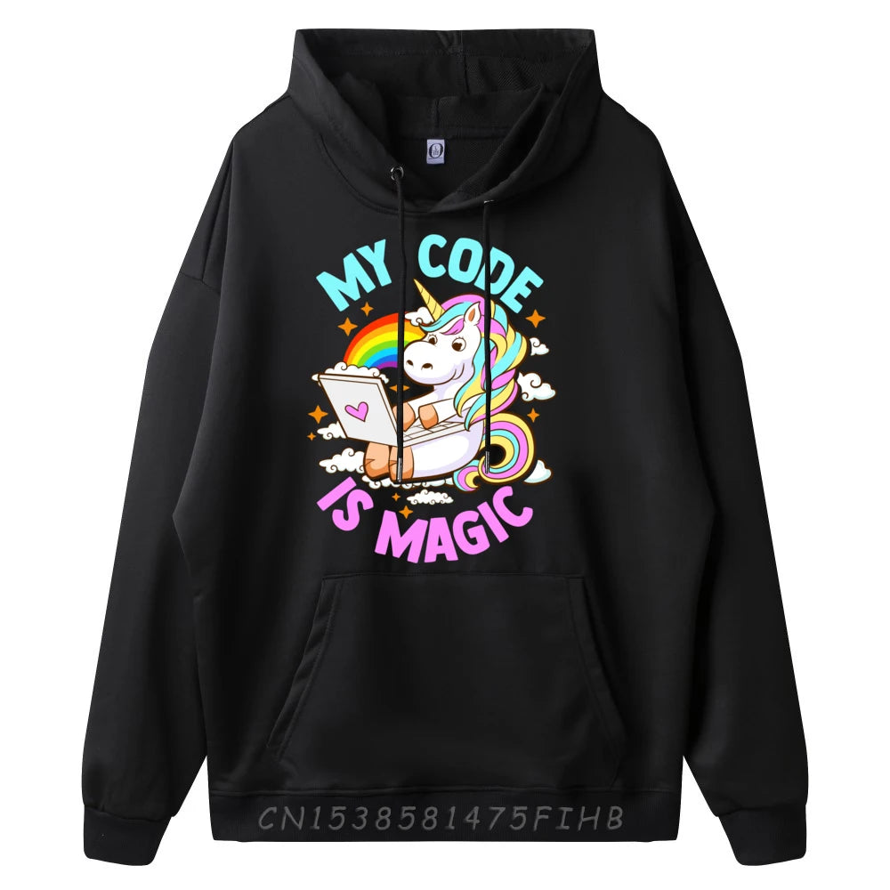 My Code Is Magic" Unicorn Developer Hoodie - 2 - ps | ONEFY.SHOP