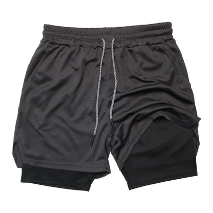 2-in-1 Men's Quick-Dry Training Shorts - 4 - fs | ONEFY.SHOP