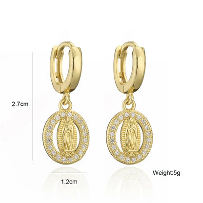 Religious Women Drop Earrings - 8 - js | ONEFY.SHOP