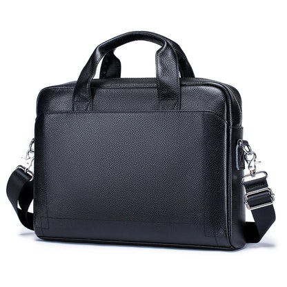 Classic Pebbled Leather Business Briefcase - 2 - aw | ONEFY.SHOP