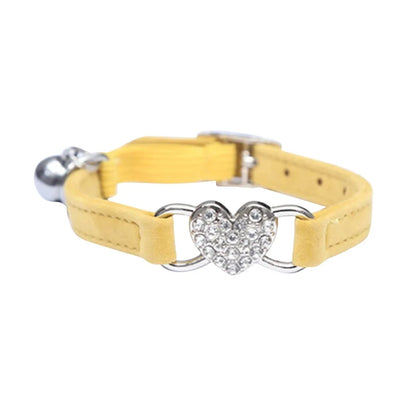 Heart Shaped Cat Collar With Bell - 5 - pn | ONEFY.SHOP