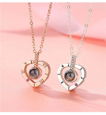 I Love You Projection Heart Pendant Necklace - 7 -  rs | ONEFY.SHOP