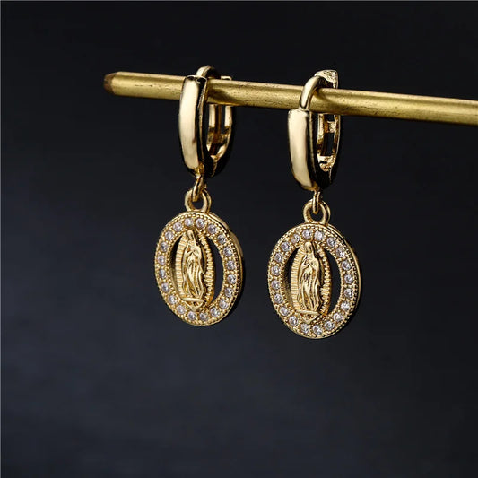 Religious Women Drop Earrings - 8 - js | ONEFY.SHOP