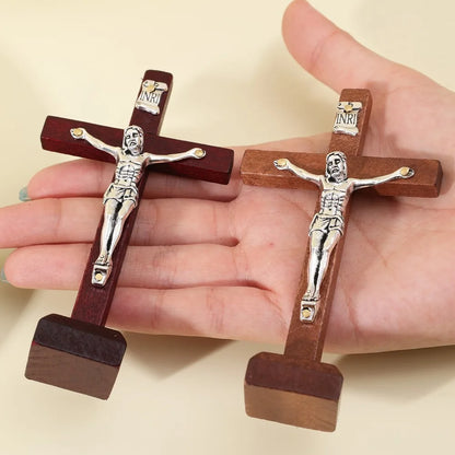 Wooden Jesus Cross with Stand - 8 - ht | ONEFY.SHOP