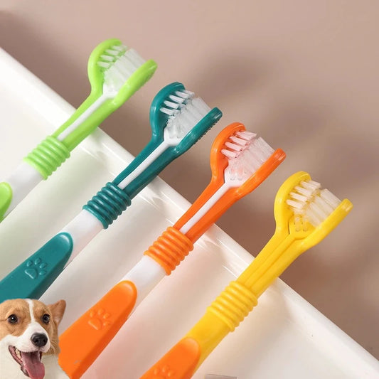 4pcs Colorful 3-Sided Dog Toothbrush Set - 5 - pe | ONEFY.SHOP