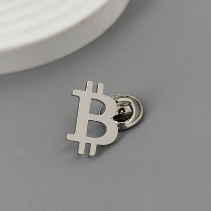 Minimalist Cryptocurrency Symbol Lapel Pin - 2 - gn | ONEFY.SHOP