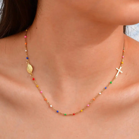 Colored Cross Necklace for Women - 8 - js | ONEFY.SHOP