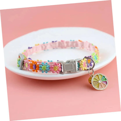 Flower Cat Collar With Bell - 5 - fn | ONEFY.SHOP