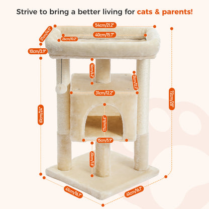 Double Floor Cat Tower - 5 - ps | ONEFY.SHOP