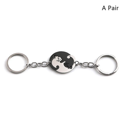 Matching Yin and Yang Cat Keychains - 7 -  rs | ONEFY.SHOP