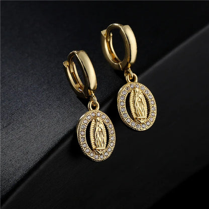 Religious Women Drop Earrings - 8 - js | ONEFY.SHOP