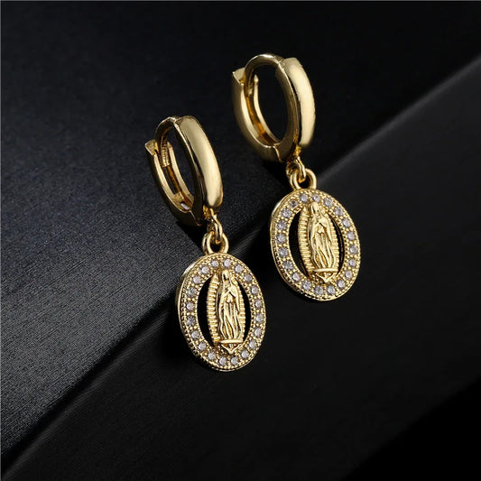 Religious Women Drop Earrings - 8 - js | ONEFY.SHOP