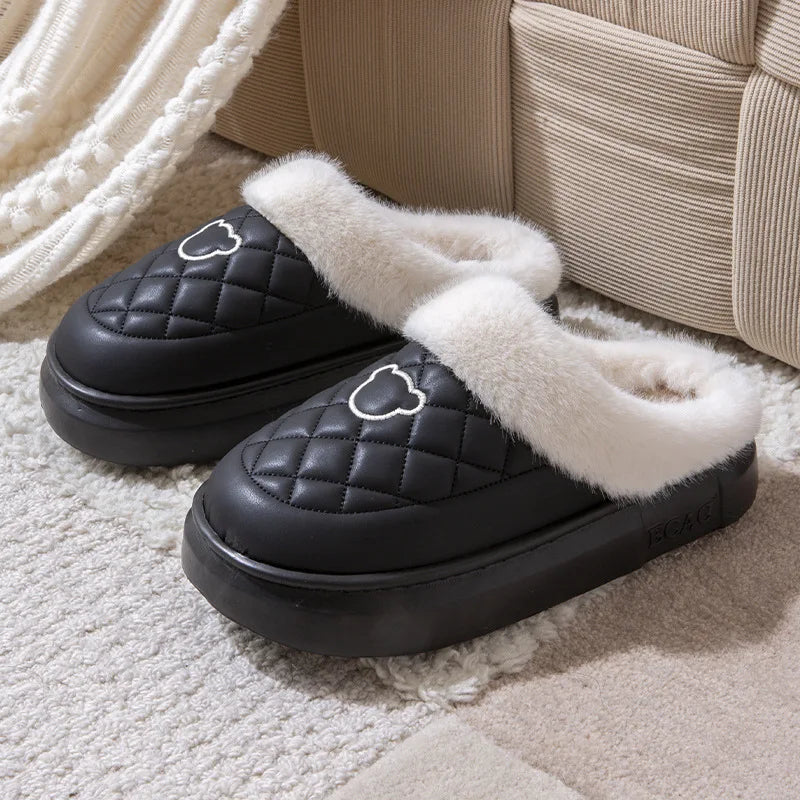 Quilted Lined Winter Home Slipper - 2 - gn | ONEFY.SHOP