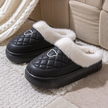 Quilted Lined Winter Home Slipper - 2 - gn | ONEFY.SHOP