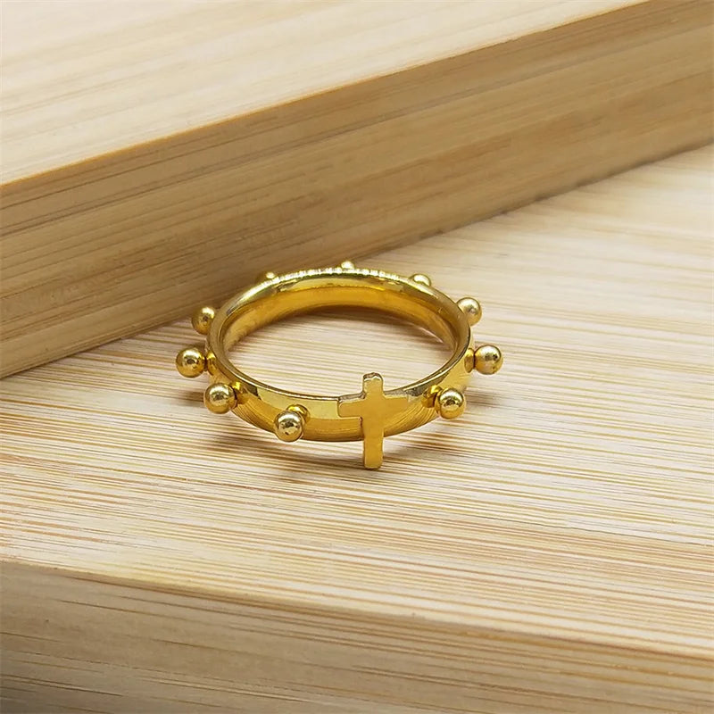 Catholic Cross Ring - 8 - js | ONEFY.SHOP