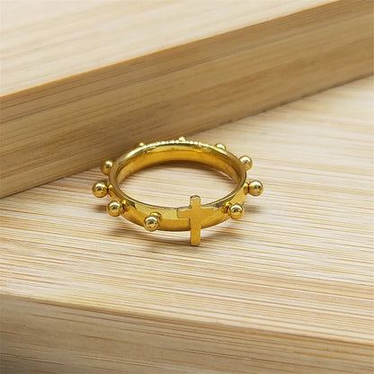 Catholic Cross Ring - 8 - js | ONEFY.SHOP
