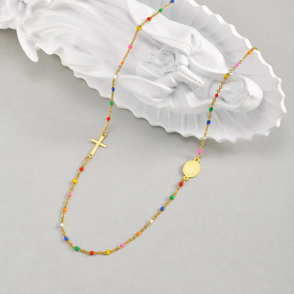 Colored Cross Necklace for Women - 8 - js | ONEFY.SHOP
