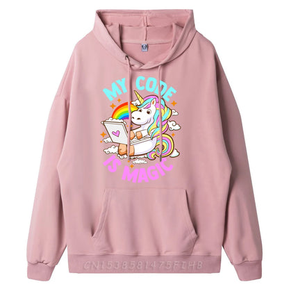 My Code Is Magic" Unicorn Developer Hoodie - 2 - ps | ONEFY.SHOP
