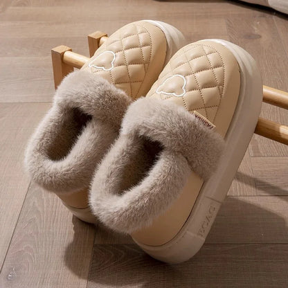 Quilted Lined Winter Home Slipper - 2 - gn | ONEFY.SHOP